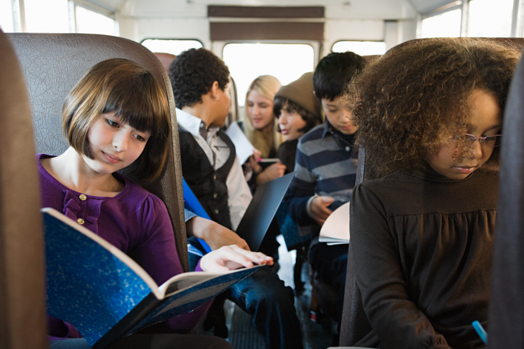 Children on a bus