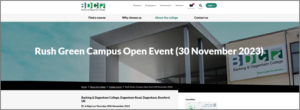Barking and Dagenham College website screenshot